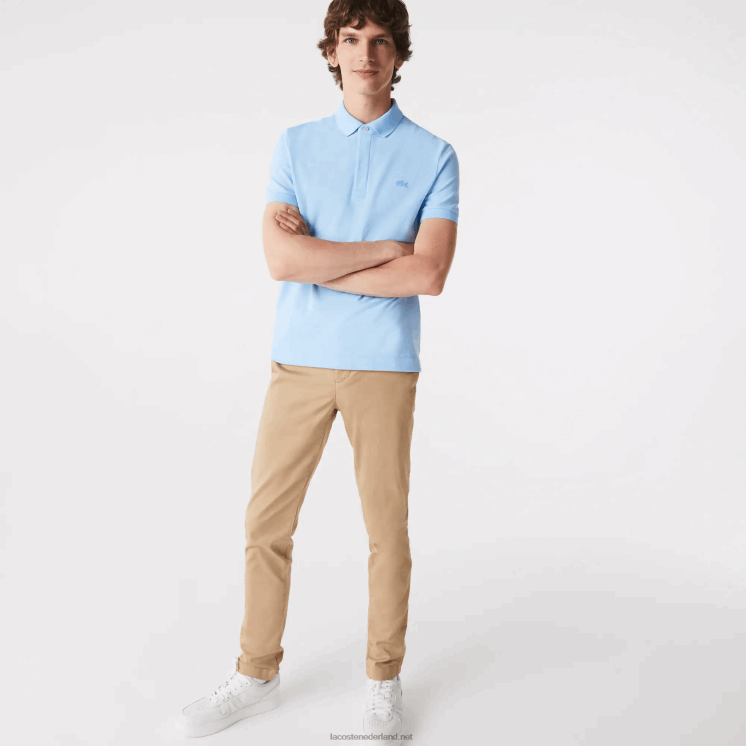 Lacoste smart paris piqué polo van stretchkatoen 0828H857 blauwe hbp Heren