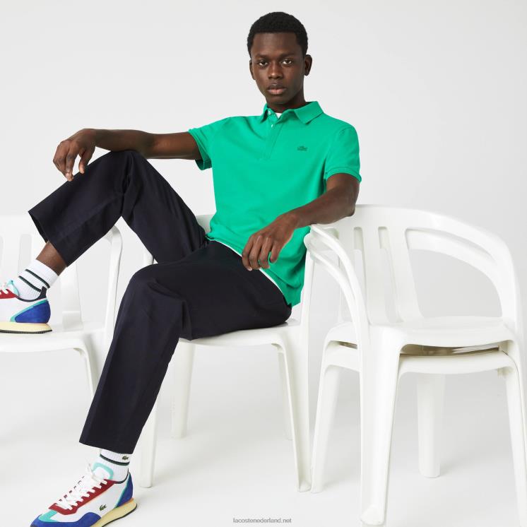 Lacoste smart paris piqué polo van stretchkatoen 0828H907 groene lm Heren
