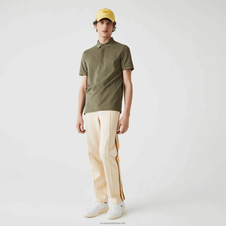 Lacoste smart paris piqué polo van stretchkatoen 0828H926 kakigroen 316 Heren
