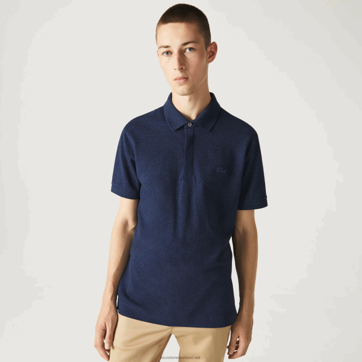 Lacoste smart paris piqué polo van stretchkatoen 0828H931 blauwe rug 3gf Heren