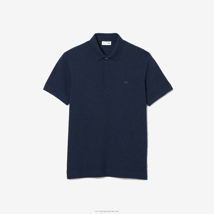 Lacoste smart paris piqué polo van stretchkatoen 0828H931 blauwe rug 3gf Heren