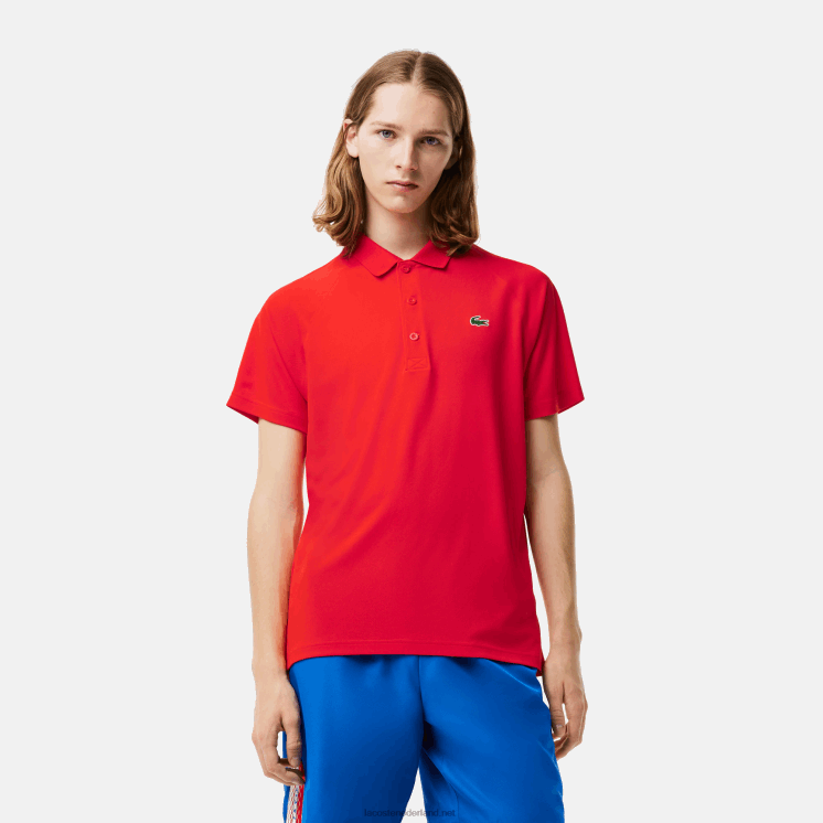 Lacoste sport ademende slijtvaste interlock polo 0828H163 rode s5h Heren