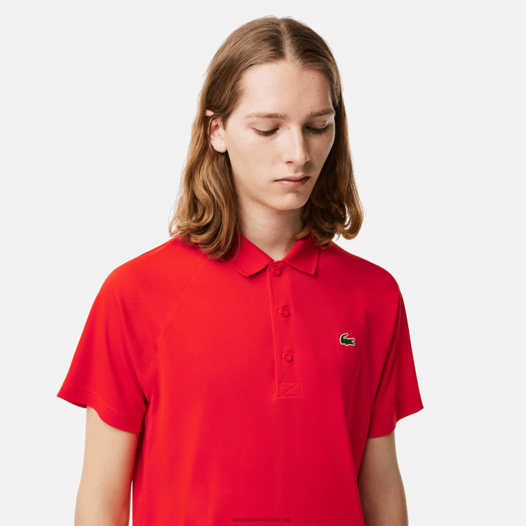 Lacoste sport ademende slijtvaste interlock polo 0828H163 rode s5h Heren