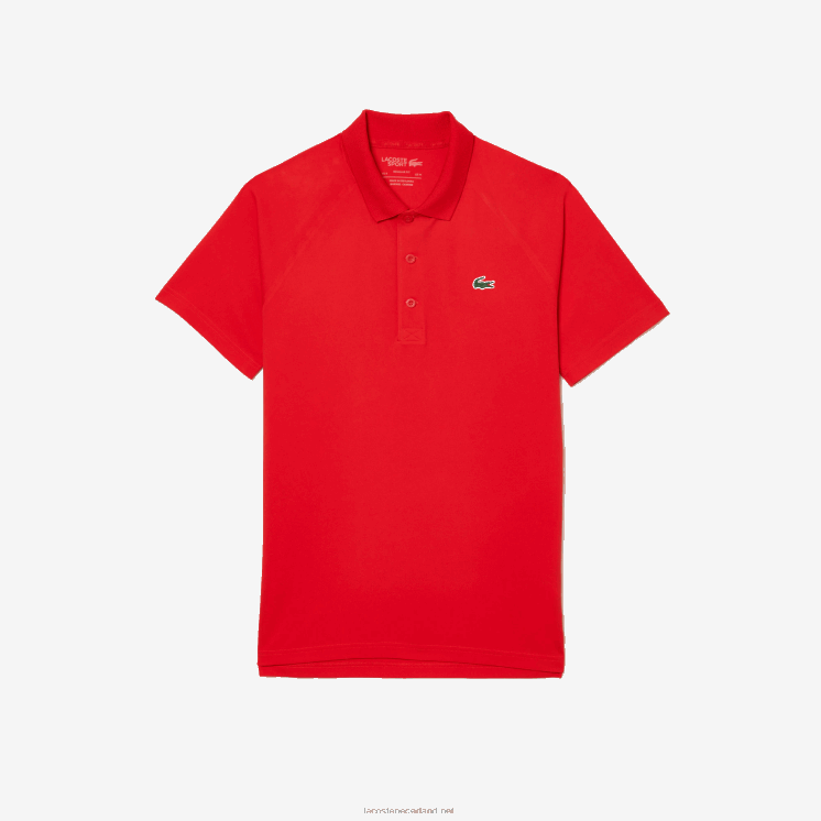 Lacoste sport ademende slijtvaste interlock polo 0828H163 rode s5h Heren