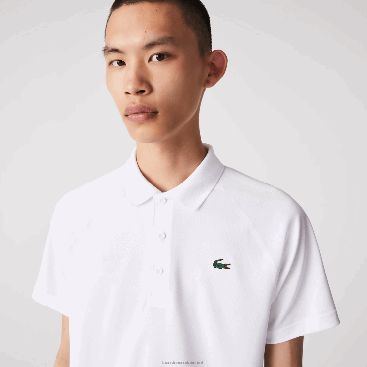 Lacoste sport ademende slijtvaste interlock polo 0828H164 wit 001 Heren
