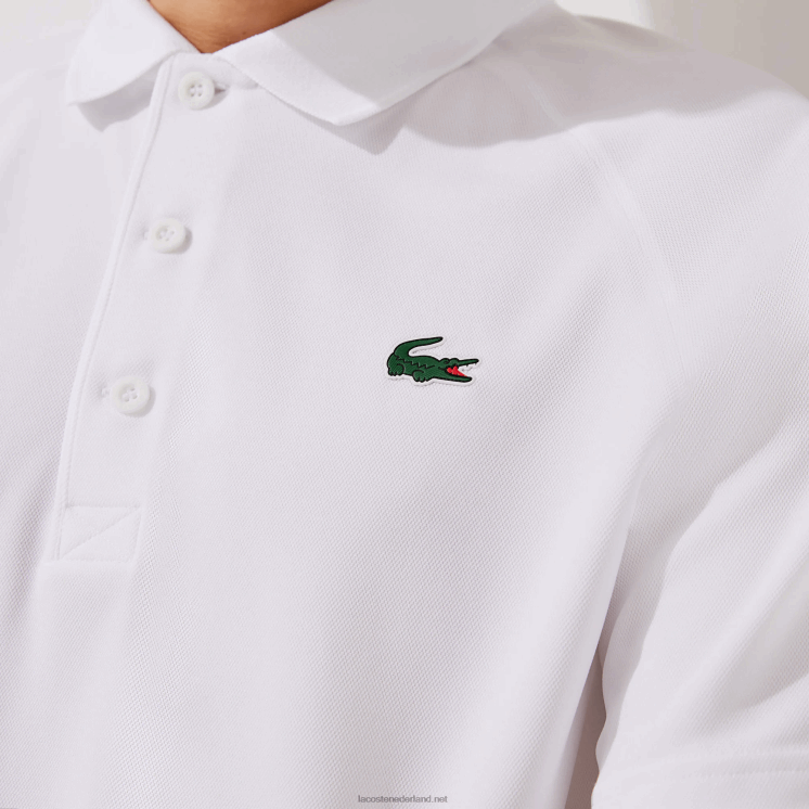 Lacoste sport ademende slijtvaste interlock polo 0828H164 wit 001 Heren