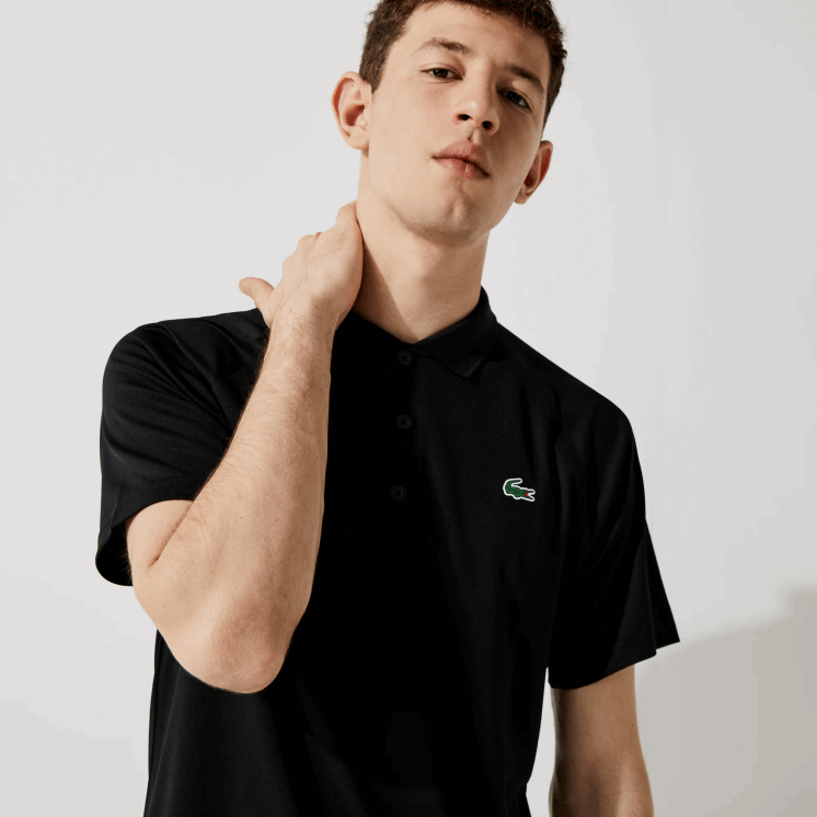 Lacoste sport ademende slijtvaste interlock polo 0828H165 zwart 031 Heren