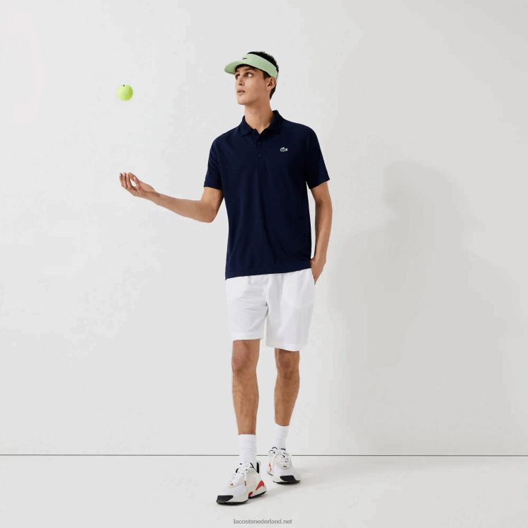 Lacoste sport ademende slijtvaste interlock polo 0828H166 marineblauw 166 Heren