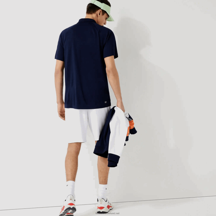 Lacoste sport ademende slijtvaste interlock polo 0828H166 marineblauw 166 Heren