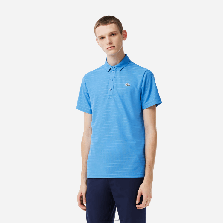 Lacoste sport getextureerde ademende golfpolo 0828H67 blauw l99 Heren