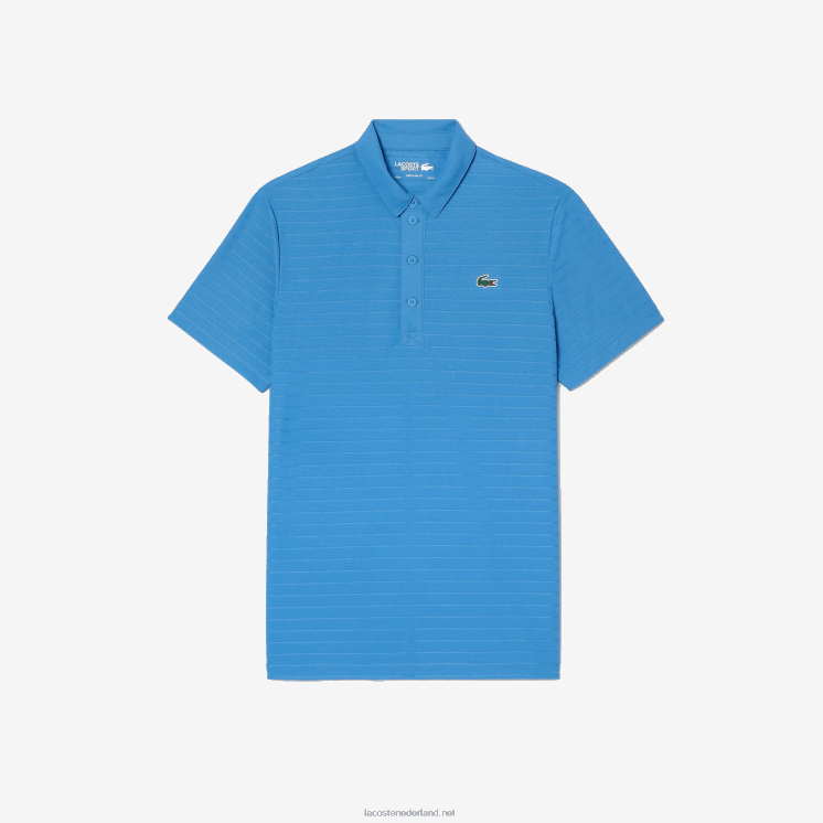 Lacoste sport getextureerde ademende golfpolo 0828H67 blauw l99 Heren