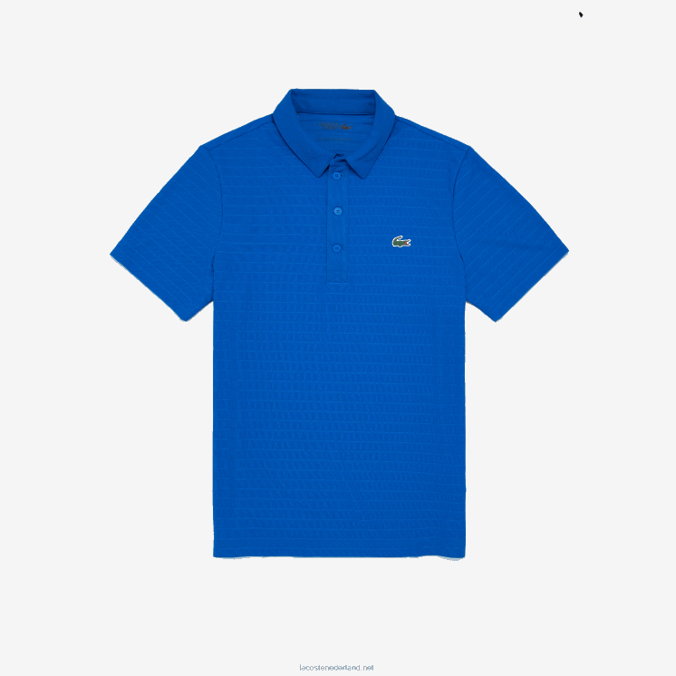 Lacoste sport getextureerde ademende golfpolo 0828H68 blauw k1q Heren