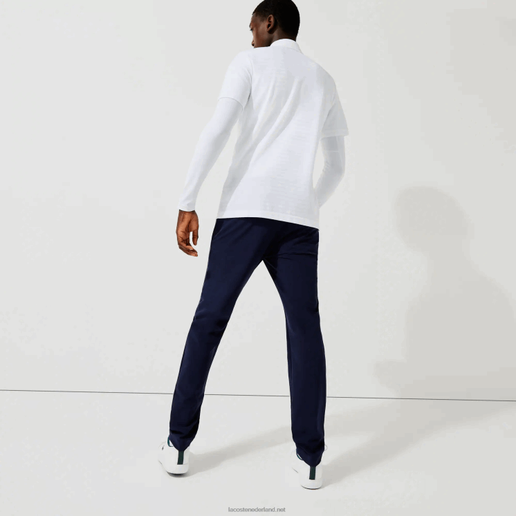 Lacoste sport getextureerde ademende golfpolo 0828H69 wit 001 Heren