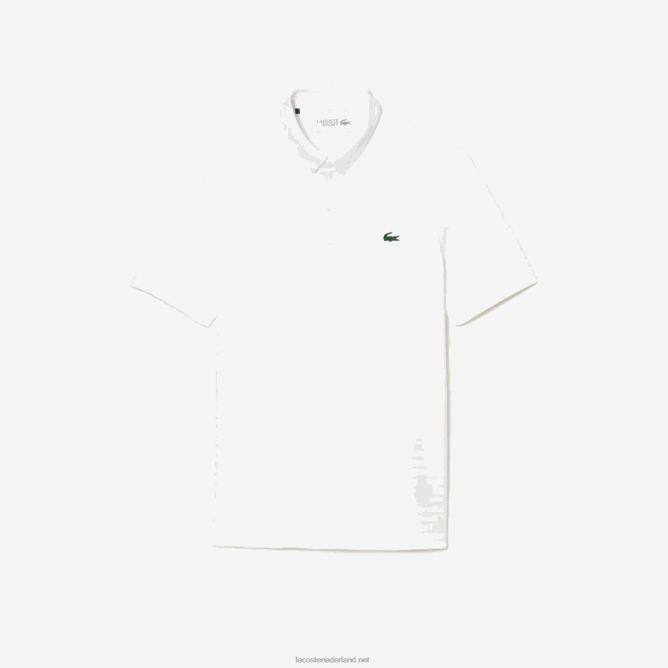 Lacoste sport getextureerde ademende golfpolo 0828H69 wit 001 Heren