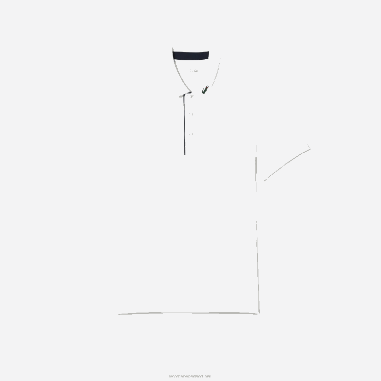 Lacoste sport jersey golfpoloshirt 0828H595 wit marineblauw 522 Heren