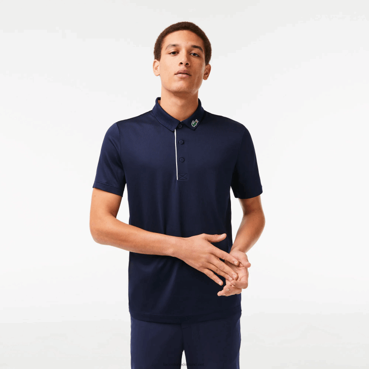 Lacoste sport jersey golfpoloshirt 0828H596 marineblauw wit 525 Heren