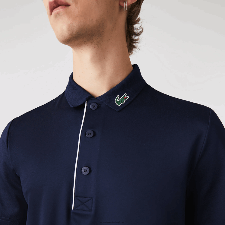 Lacoste sport jersey golfpoloshirt 0828H596 marineblauw wit 525 Heren