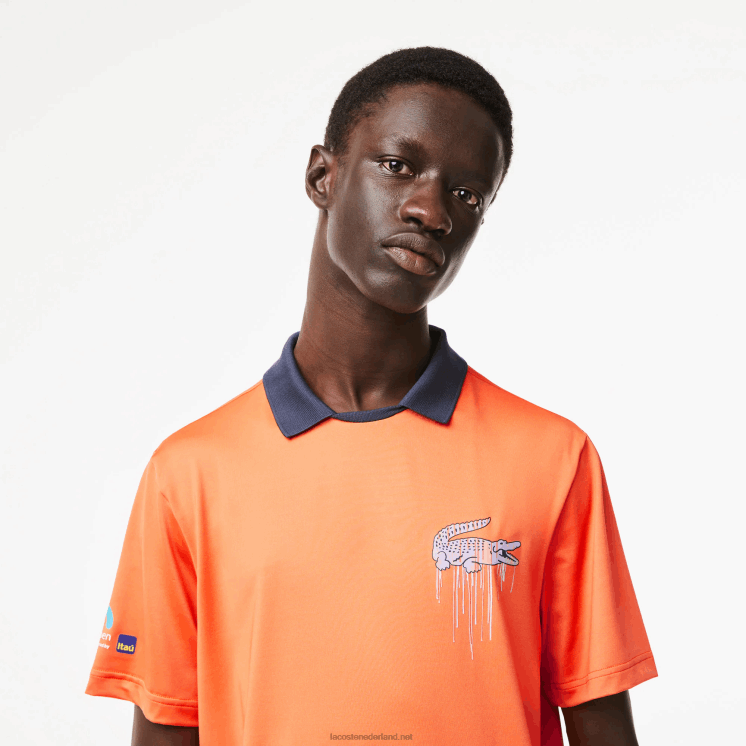 Lacoste sport miami open editie polo 0828H244 oranje 5qp Heren