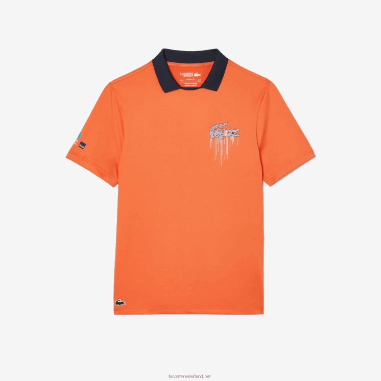 Lacoste sport miami open editie polo 0828H244 oranje 5qp Heren