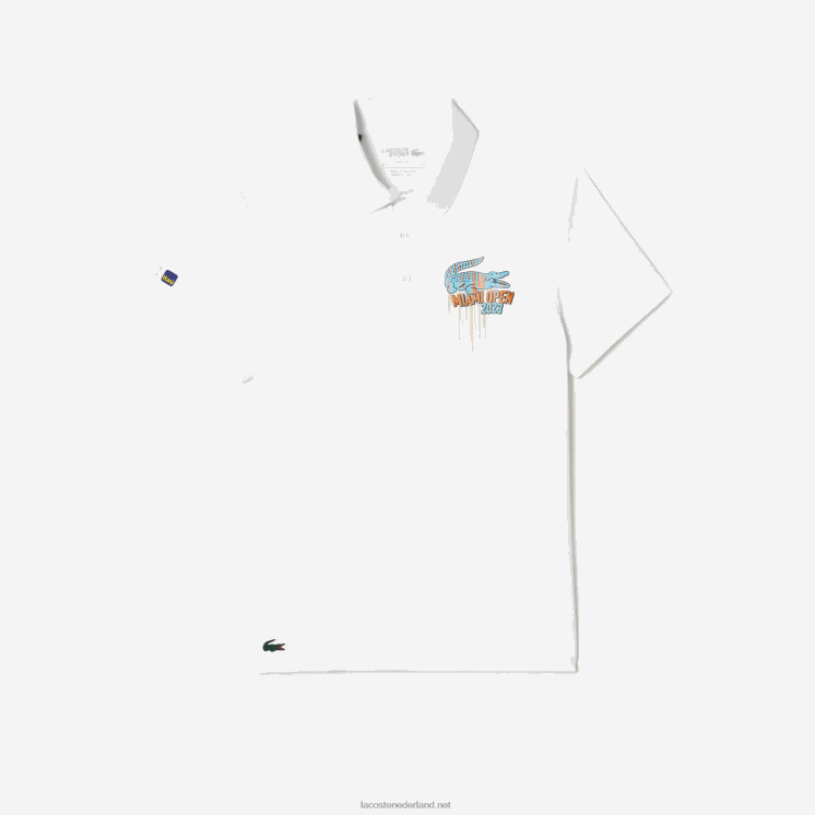 Lacoste sport miami pique polo met open editie 0828H205 wit 001 Heren