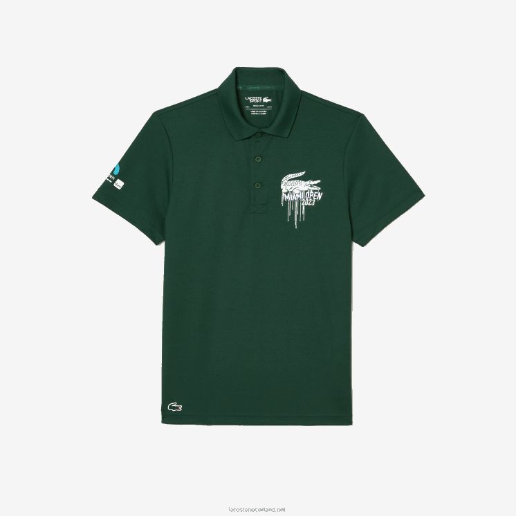Lacoste sport miami pique polo met open editie 0828H206 groen 132 Heren
