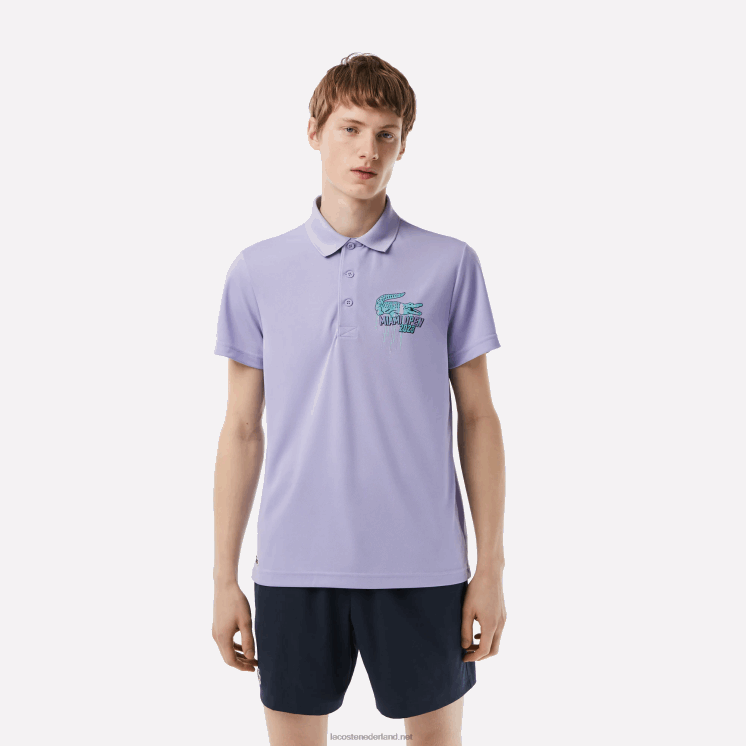 Lacoste sport miami pique polo met open editie 0828H207 paars 3k0 Heren