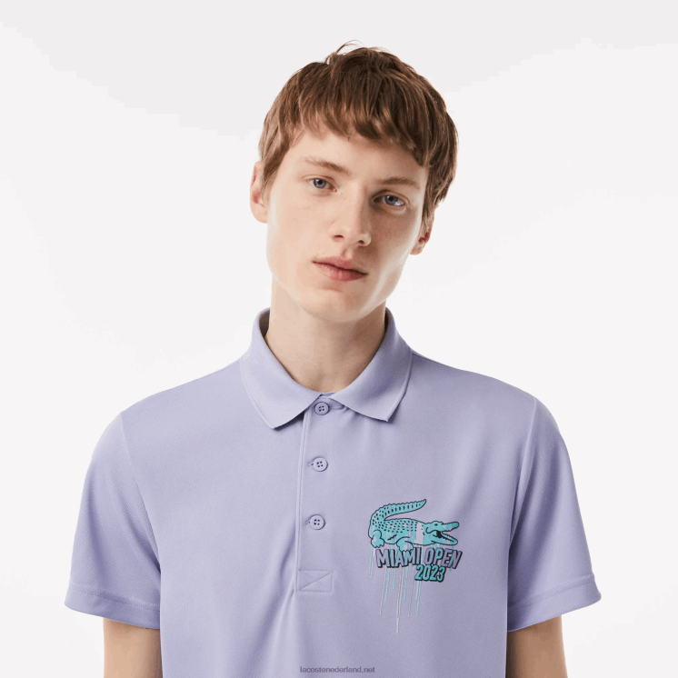 Lacoste sport miami pique polo met open editie 0828H207 paars 3k0 Heren