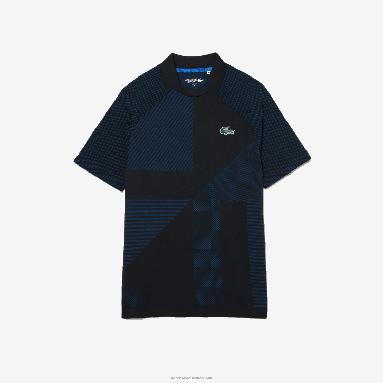 Lacoste sport slim fit naadloze tennispolo 0828H770 zwart blauw 985 Heren