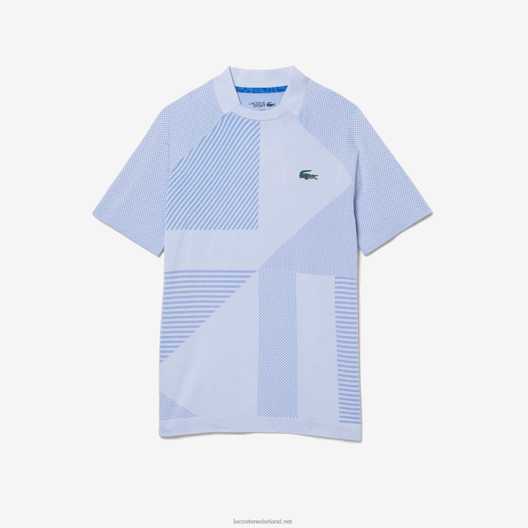 Lacoste sport slim fit naadloze tennispolo 0828H772 wit blauw lmq Heren