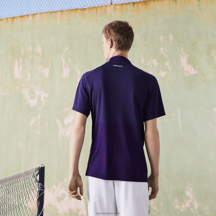 Lacoste sport slim fit naadloze tennispolo 0828H773 paars groen xd4 Heren