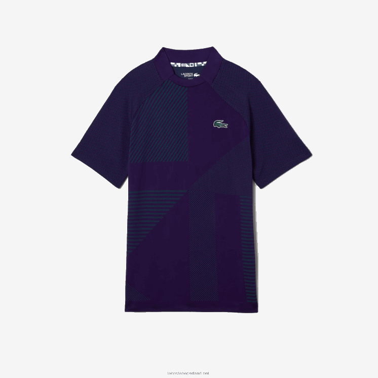 Lacoste sport slim fit naadloze tennispolo 0828H773 paars groen xd4 Heren