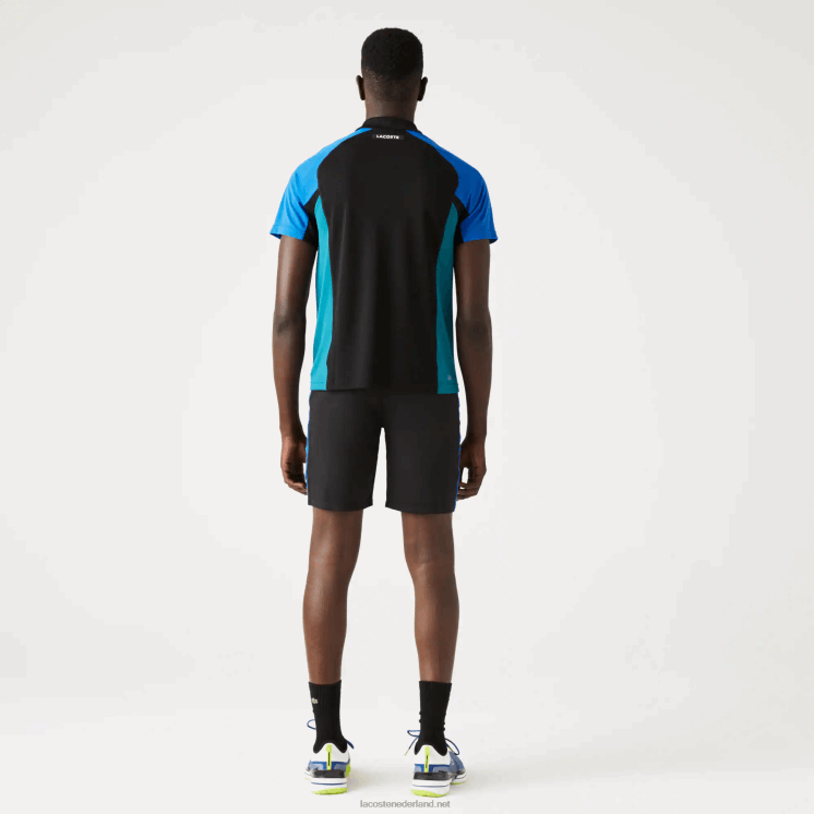 Lacoste sport thermoregulerende piqué tennispolo 0828H780 blauw zwart groen y57 Heren