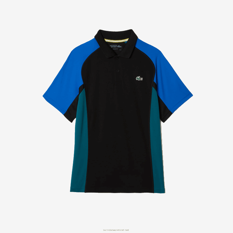 Lacoste sport thermoregulerende piqué tennispolo 0828H780 blauw zwart groen y57 Heren