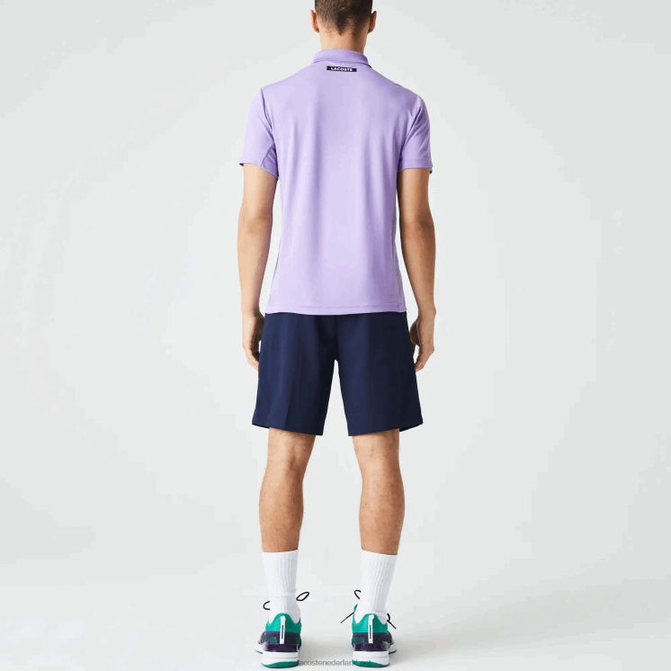 Lacoste sport thermoregulerende ultradroge piqué tennispolo 0828H869 paars marineblauw 6gp Heren