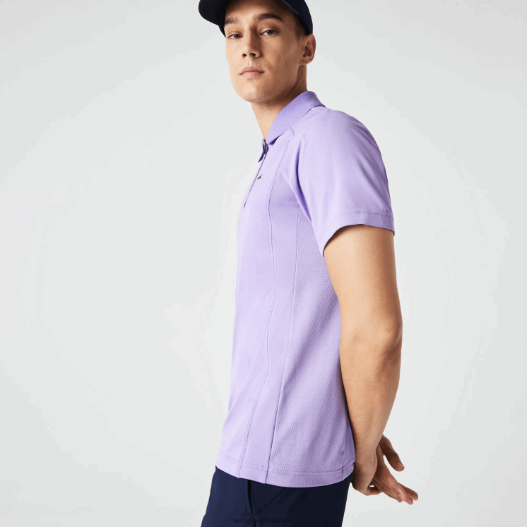 Lacoste sport thermoregulerende ultradroge piqué tennispolo 0828H869 paars marineblauw 6gp Heren