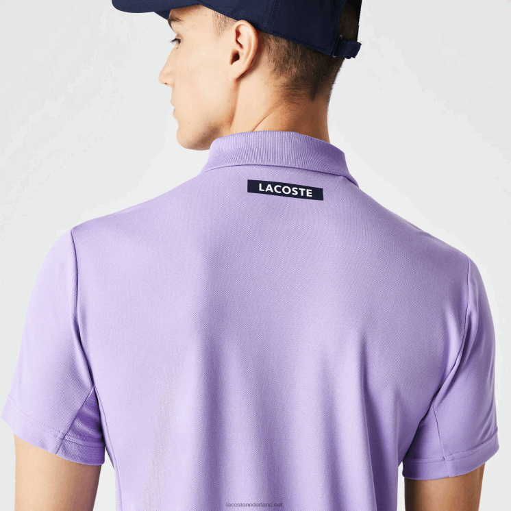 Lacoste sport thermoregulerende ultradroge piqué tennispolo 0828H869 paars marineblauw 6gp Heren