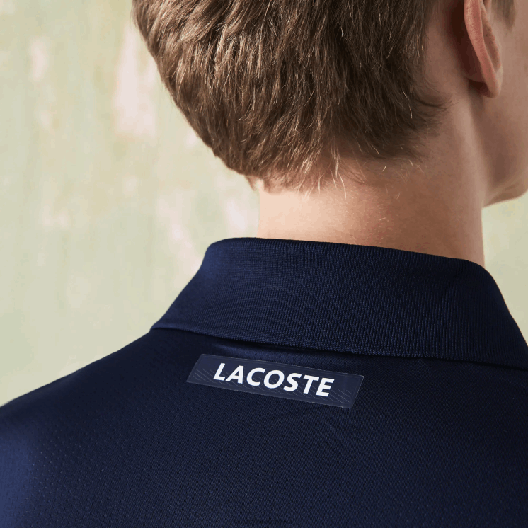 Lacoste sport ultradroge piqué tennispolo 0828H784 marineblauw paars groen xc3 Heren