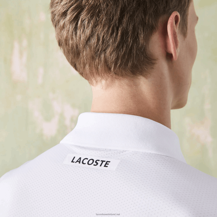Lacoste sport ultradroge piqué tennispolo 0828H785 wit zwart blauw x87 Heren