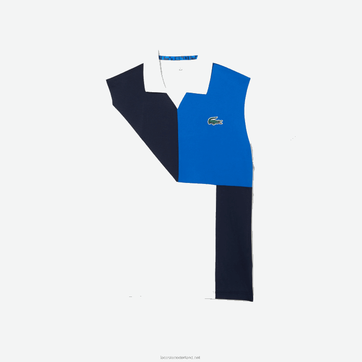 Lacoste sport ultradroge piqué tennispolo 0828H785 wit zwart blauw x87 Heren