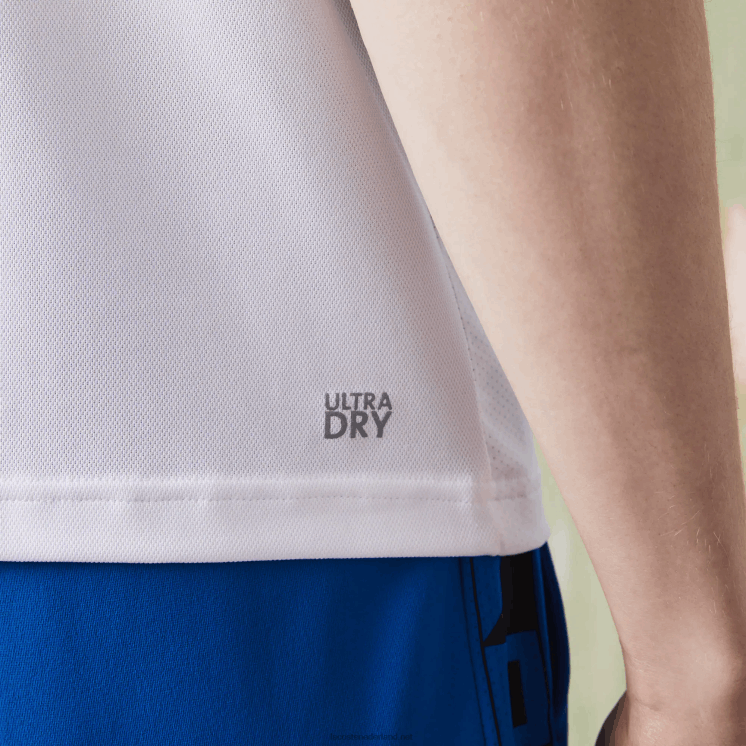 Lacoste sport ultradroge piqué tennispolo 0828H785 wit zwart blauw x87 Heren