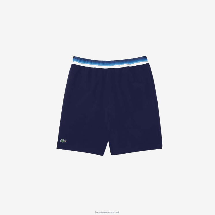 Lacoste sport x novak djokovic lichte stretchshort 0828H1532 blauw 78x Heren