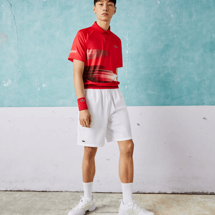 Lacoste sport x novak djokovic lichte stretchshort 0828H1533 wit 001 Heren