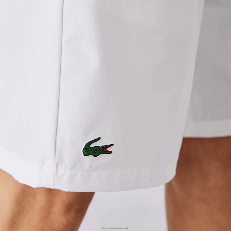 Lacoste sport x novak djokovic lichte stretchshort 0828H1533 wit 001 Heren