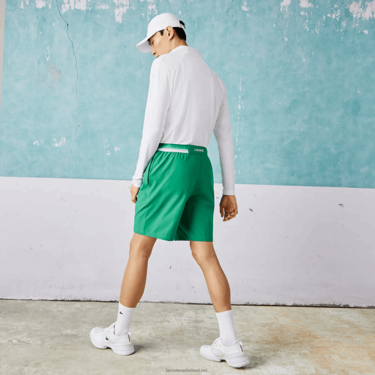 Lacoste sport x novak djokovic lichte stretchshort 0828H1534 groene lm Heren