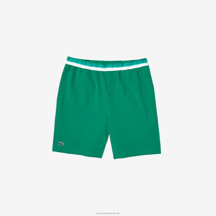 Lacoste sport x novak djokovic lichte stretchshort 0828H1534 groene lm Heren