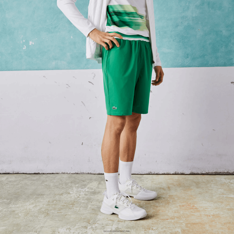 Lacoste sport x novak djokovic lichte stretchshort 0828H1534 groene lm Heren