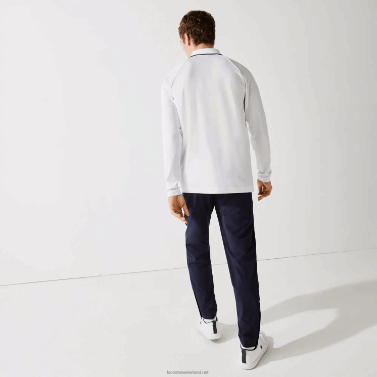 Lacoste sportieve ademende golfpolo 0828H847 wit marineblauw 522 Heren