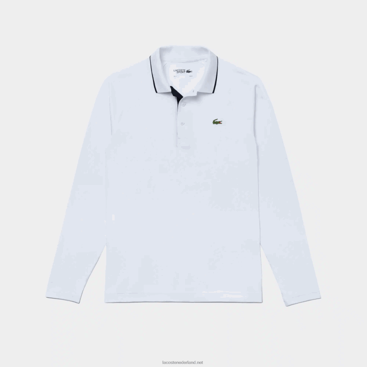 Lacoste sportieve ademende golfpolo 0828H847 wit marineblauw 522 Heren
