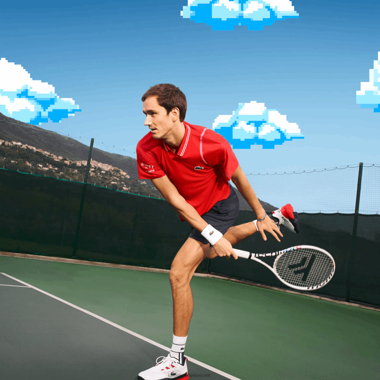 Lacoste tennis x daniil medvedev polo 0828H233 rode s5h Heren