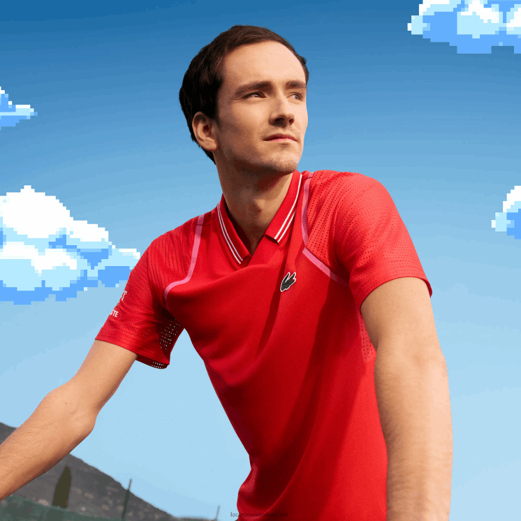 Lacoste tennis x daniil medvedev polo 0828H233 rode s5h Heren